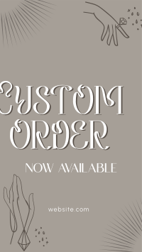 Order Custom Jewelry Instagram reel Image Preview