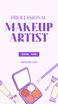 Makeup Artist for Hire Facebook Story Design