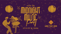 Midnight Music Party Facebook Event Cover Design