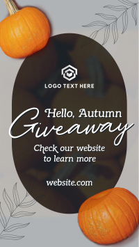 Hello Autumn Giveaway TikTok Video Design
