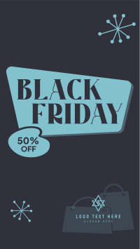 Retro Black Friday  Facebook story Image Preview