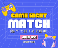 Game Night Match Facebook Post Design