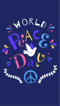 Color Of Peace Facebook Story Design