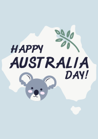 Koala Australia Day Poster Image Preview