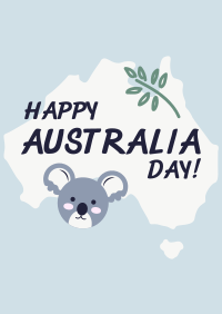 Koala Australia Day Poster Design