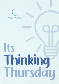Minimalist Light Bulb Thinking Thursday Poster Image Preview