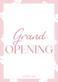 Floral Grand Opening Poster Design