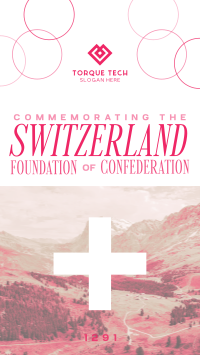 Switzerland Confederation Commemoration Facebook Story Design