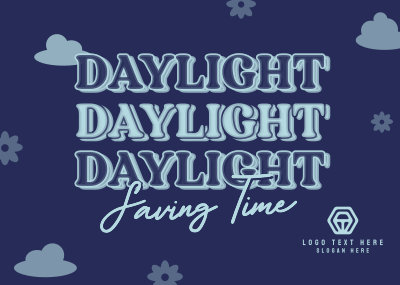 Quirky Daylight Saving Postcard Image Preview