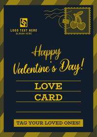 Valentine's Day Postcard Poster Design