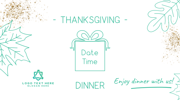 Thanksgiving Dinner Party Facebook Event Cover Design Image Preview