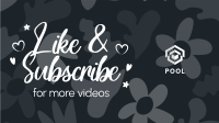 Like & Subscribe Floral YouTube Video Design