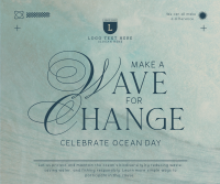 Wave Change Ocean Day Facebook post Image Preview