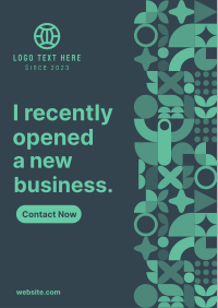 Shapes Open New Business  Flyer Design