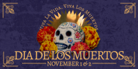 Elegant Dia De Muertos Twitter Post Image Preview