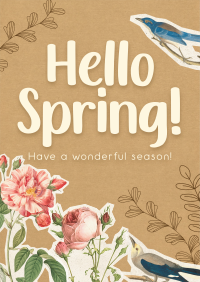 Scrapbook Hello Spring Poster Design