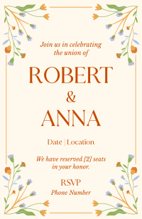 Floral Wedding Invitation Design