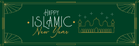 Elegant Islamic Year Twitter header (cover) Image Preview