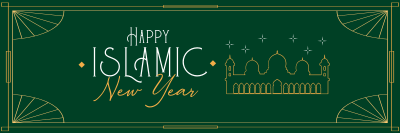 Elegant Islamic Year Twitter header (cover) Image Preview