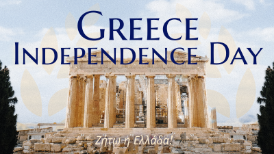 Contemporary Greece Independence Day Facebook event cover Image Preview