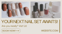 Minimalist Nail Salon Facebook event cover Image Preview