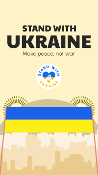 Stand With Ukraine Banner Instagram Story Design