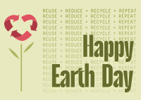 Earth Day Recycle Postcard Image Preview