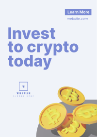 Invest to Crypto Poster Design