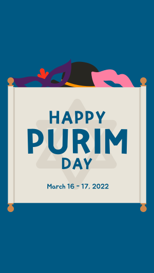 Happy Purim Instagram story Image Preview