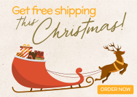 Contemporary Christmas Free Shipping Postcard Image Preview