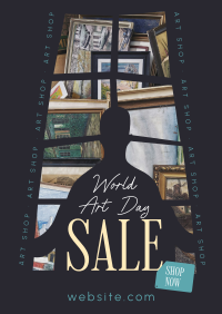 World Art Day Sale Flyer Design