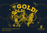 Olympics Watch Party Postcard Image Preview