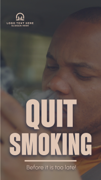 Quit Smoking Today Facebook Story Design