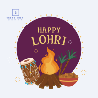 Lohri Badge Instagram Post Design