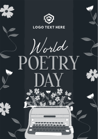 Vintage World Poetry Poster Image Preview