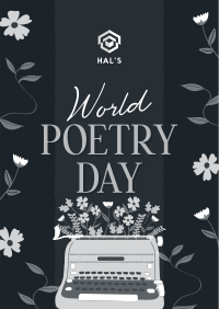 Vintage World Poetry Poster Image Preview