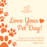 Love Your Pet Day Instagram post Image Preview