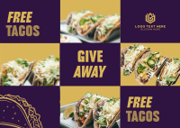 Tacos Giveaway Postcard Design