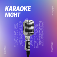 Karaoke Night Gradient Instagram post Image Preview