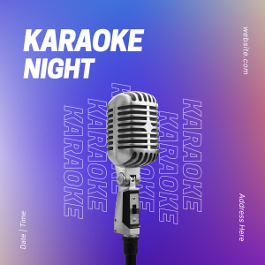 Karaoke Night Gradient Instagram post Image Preview