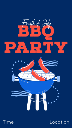 Come at Our 4th of July BBQ Party  Instagram story Image Preview