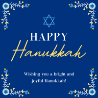 Hanukkah Floral Border Instagram post Image Preview