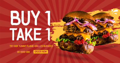 Flame Grilled Burgers Facebook ad Image Preview