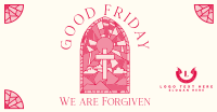 Good Friday Stained Glass Facebook ad Image Preview