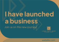 Business Launch Announcement Postcard Design