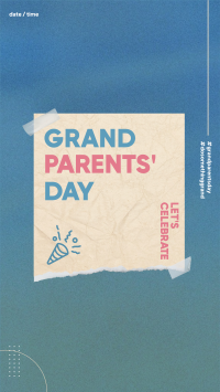 Grandparent's Day Paper Facebook Story Design