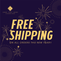 Free Shipping Sparkles Linkedin Post Image Preview