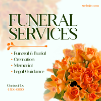 Funeral Flowers Instagram Post Design