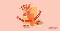 Summer Drink Flavor  Facebook Ad Design
