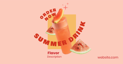 Summer Drink Flavor  Facebook ad Image Preview